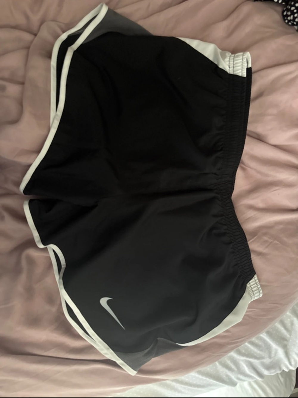 Nike Black Athletic Shorts with White Trim